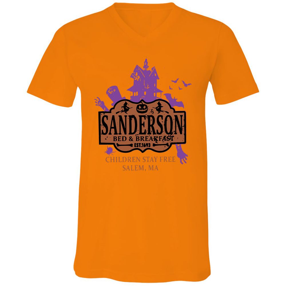 Unisex V-Neck T-Shirt - WADVTALP - Orange - 11