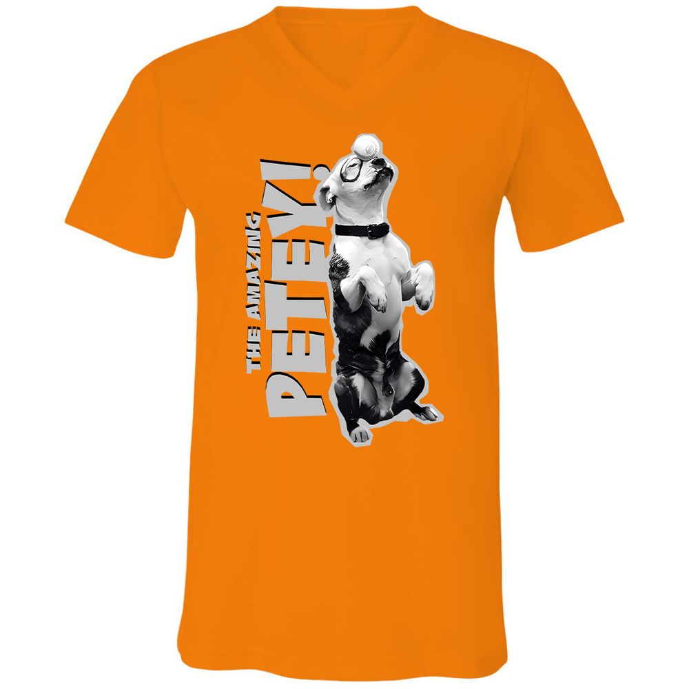 Unisex V-Neck T-Shirt - GTA4QVXH - Orange - 11