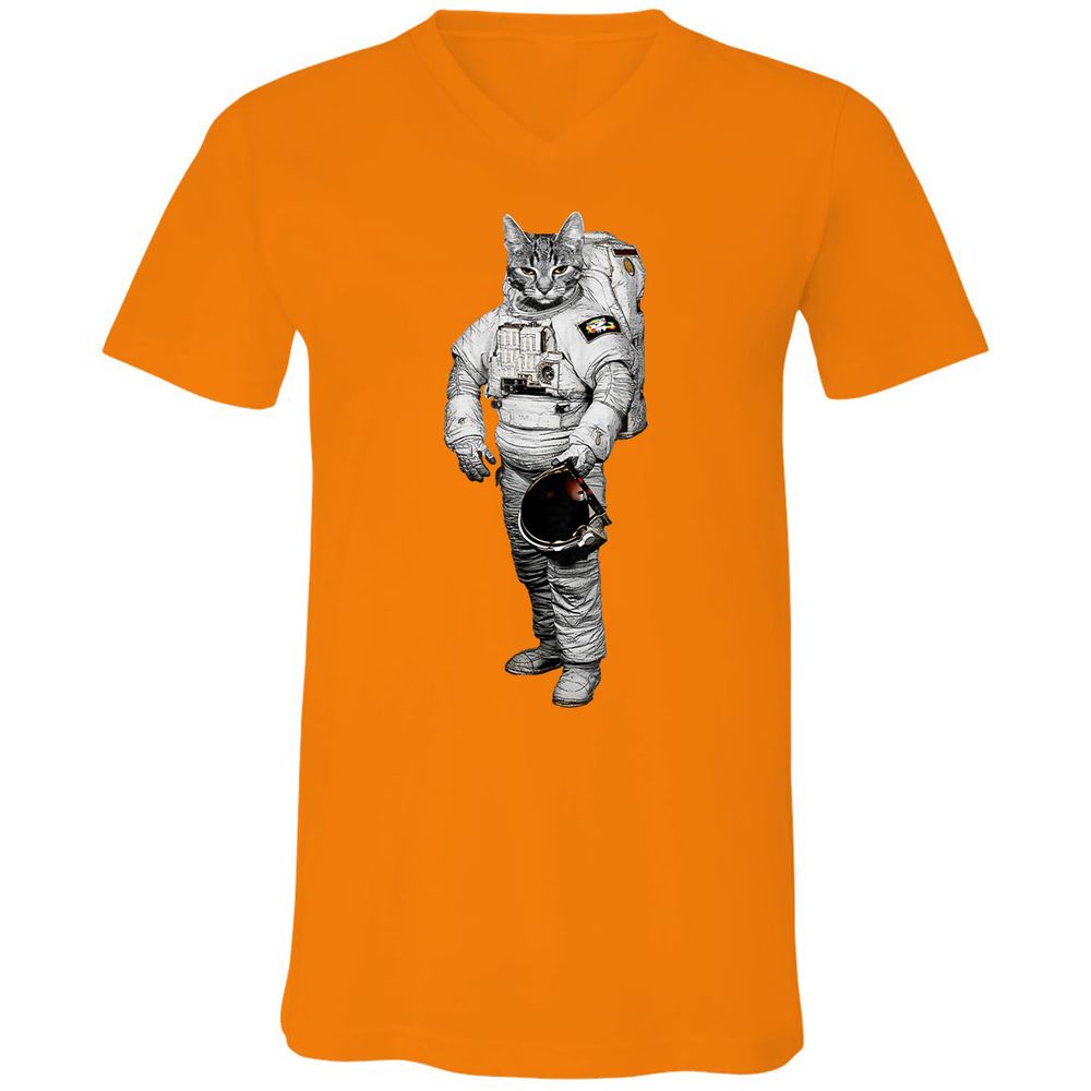 Unisex V-Neck T-Shirt - TGUTLRK6 - Orange - 11
