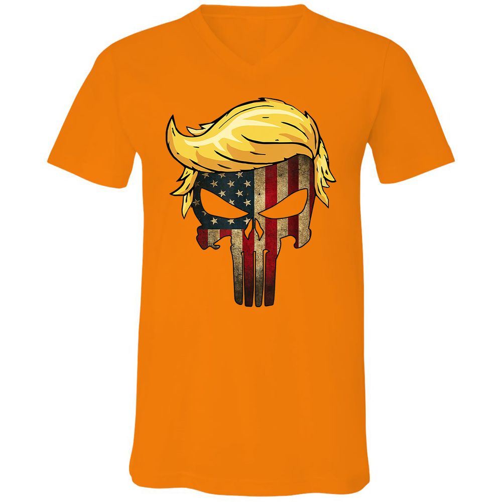 Unisex V-Neck T-Shirt - CWDAU6SV - Orange - 11