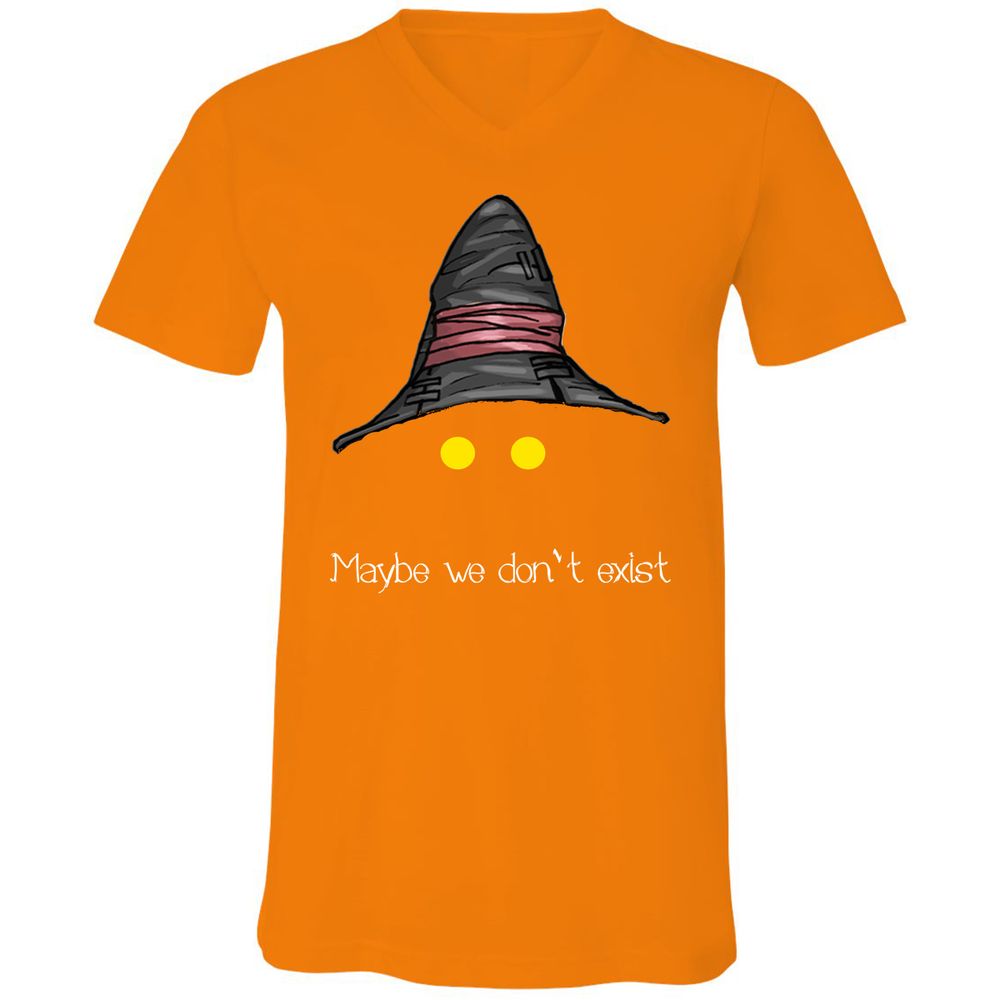 Unisex V-Neck T-Shirt - ECJU2VM9 - Orange - 11