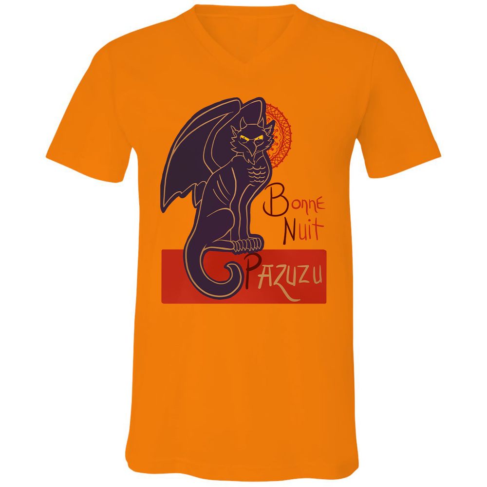 Unisex V-Neck T-Shirt - NJ9ZNWKN - Orange - 11