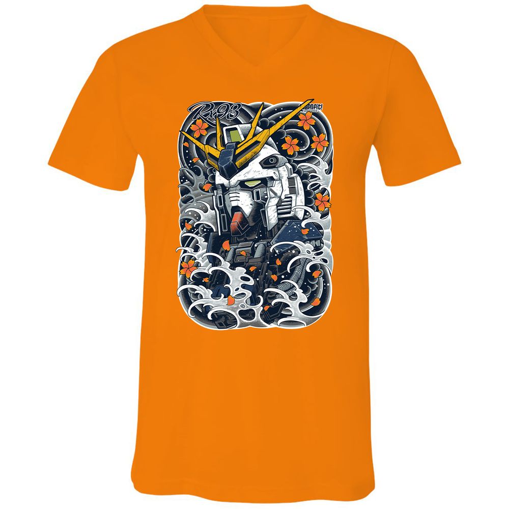 Unisex V-Neck T-Shirt - BM56QGTF - Orange - 11