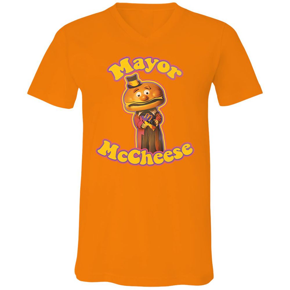 Unisex V-Neck T-Shirt - D6SH3Z31 - Orange - 11