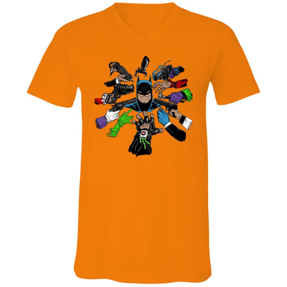 Unisex V-Neck T-Shirt - 4Z935L5T - Orange - 11