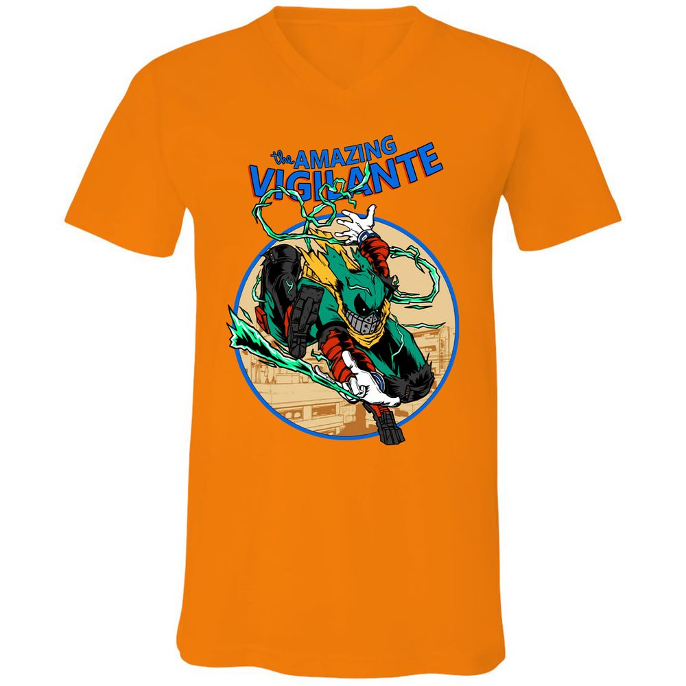 Unisex V-Neck T-Shirt - SC2RR7M5 - Orange - 11