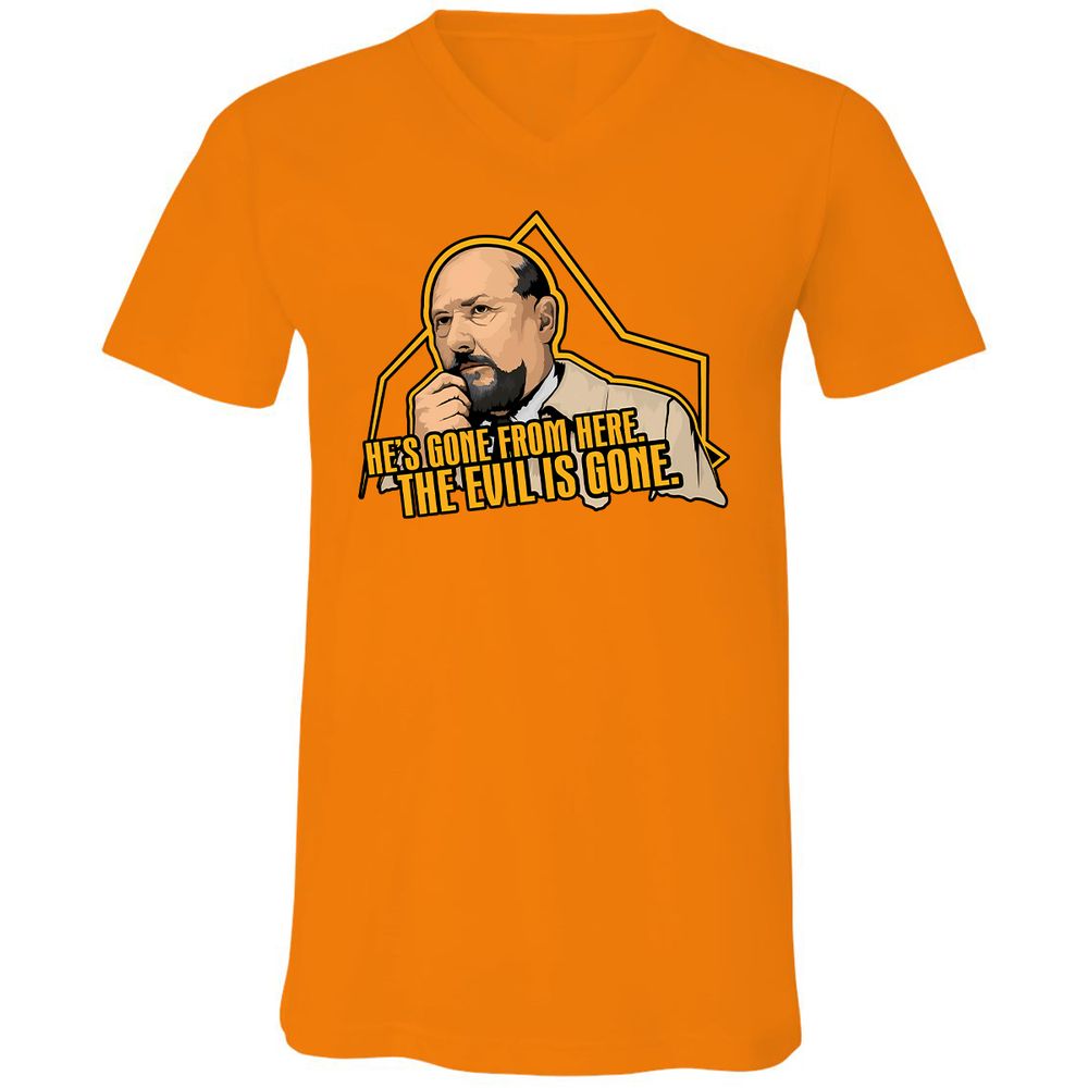 Unisex V-Neck T-Shirt - NWCRCUKM - Orange - 11