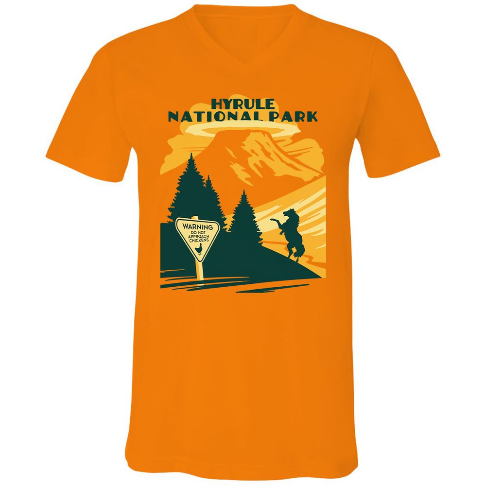 Unisex V-Neck T-Shirt - ALV62TZ1 - Orange - 11