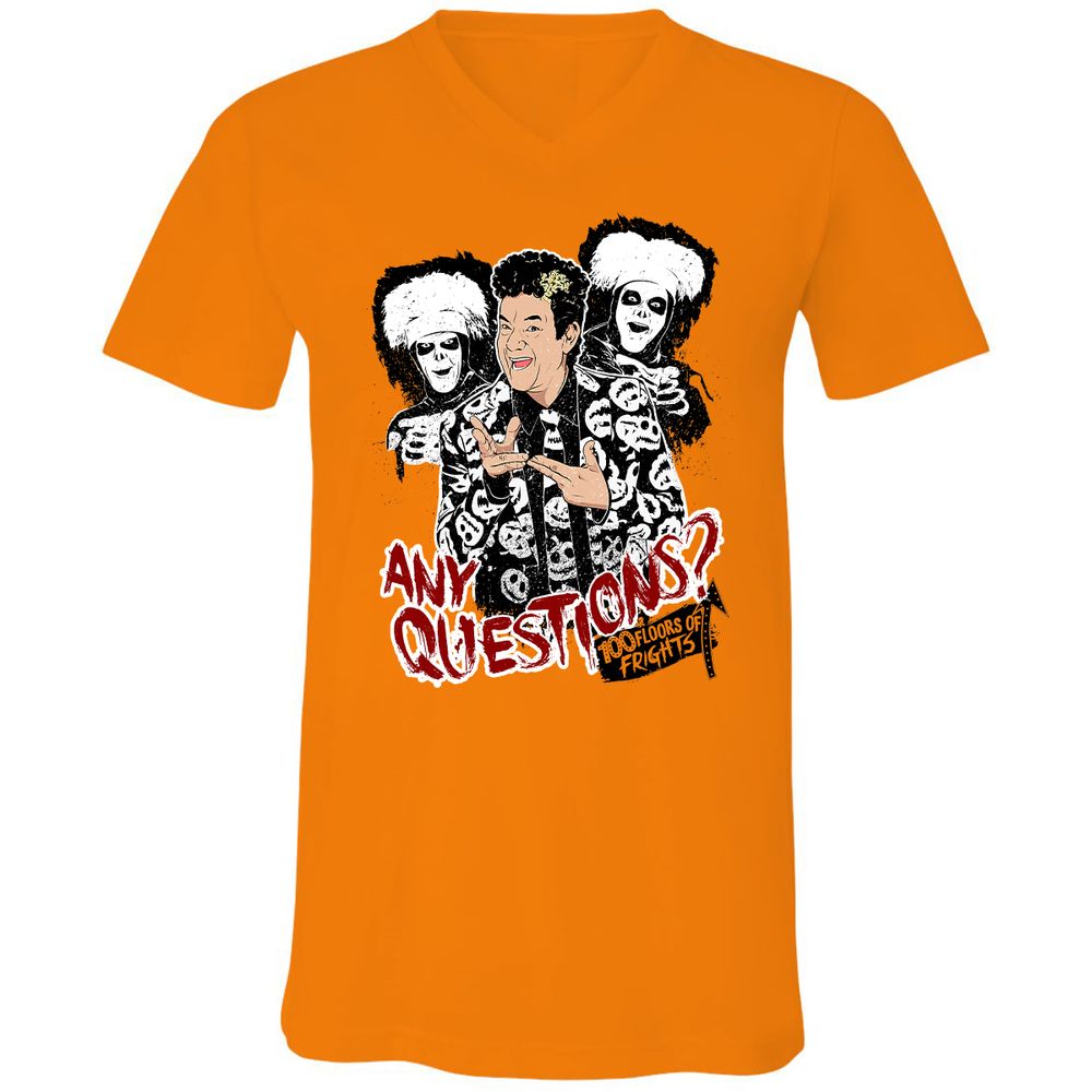 Unisex V-Neck T-Shirt - 64XGU8EA - Orange - 11