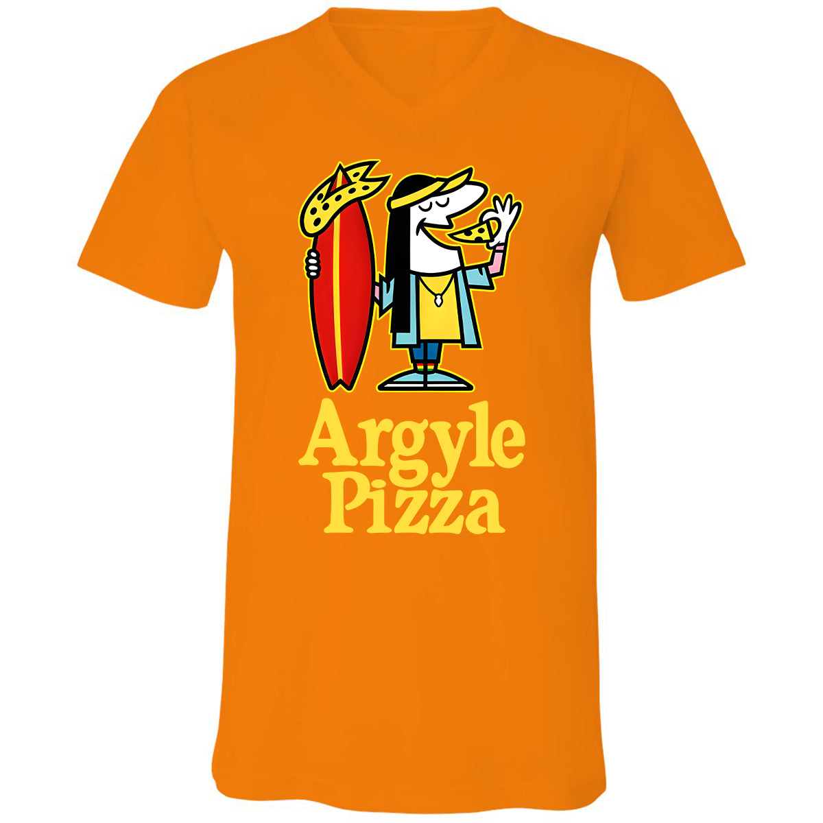 Unisex V-Neck T-Shirt - YQS359C3 - Orange - 11