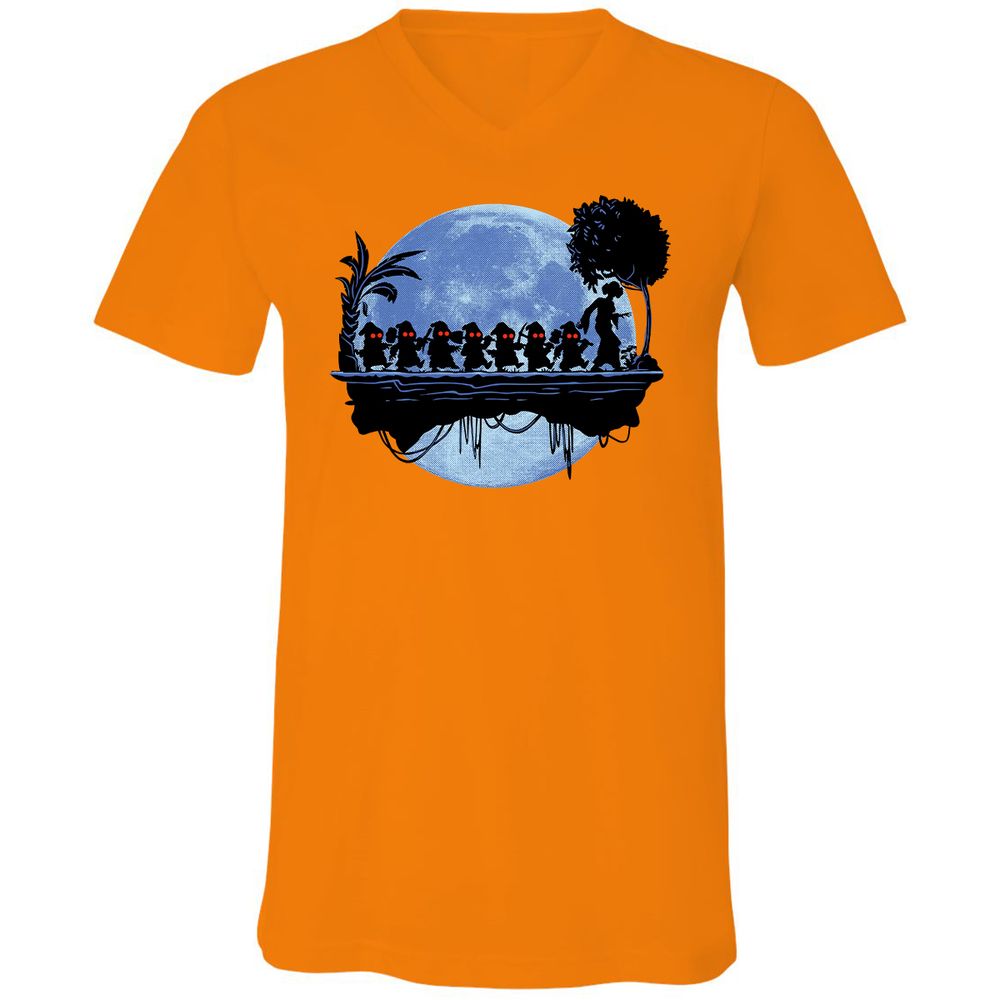 Unisex V-Neck T-Shirt - MAK2UZHS - Orange - 11