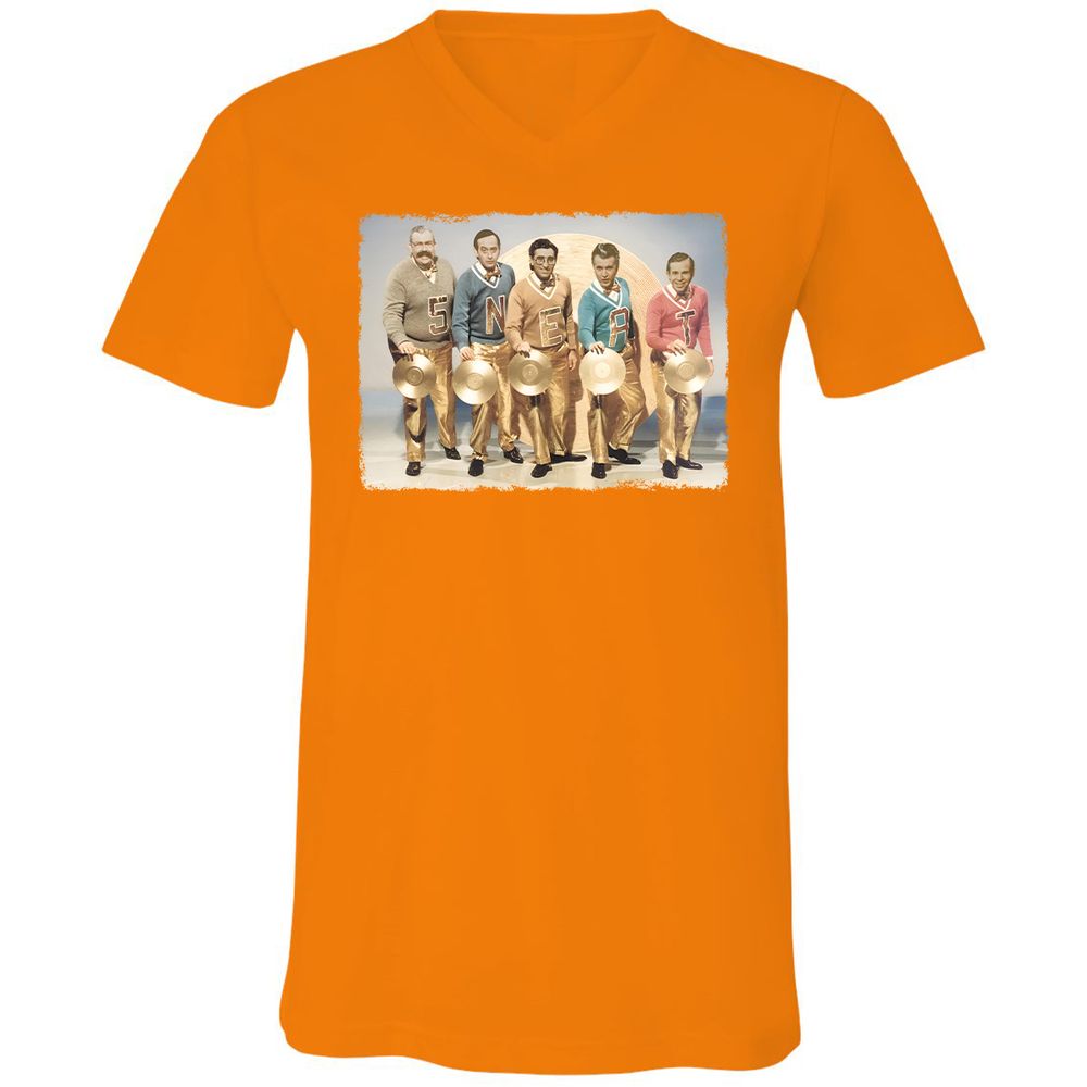 Unisex V-Neck T-Shirt - CCT5EZXX - Orange - 11