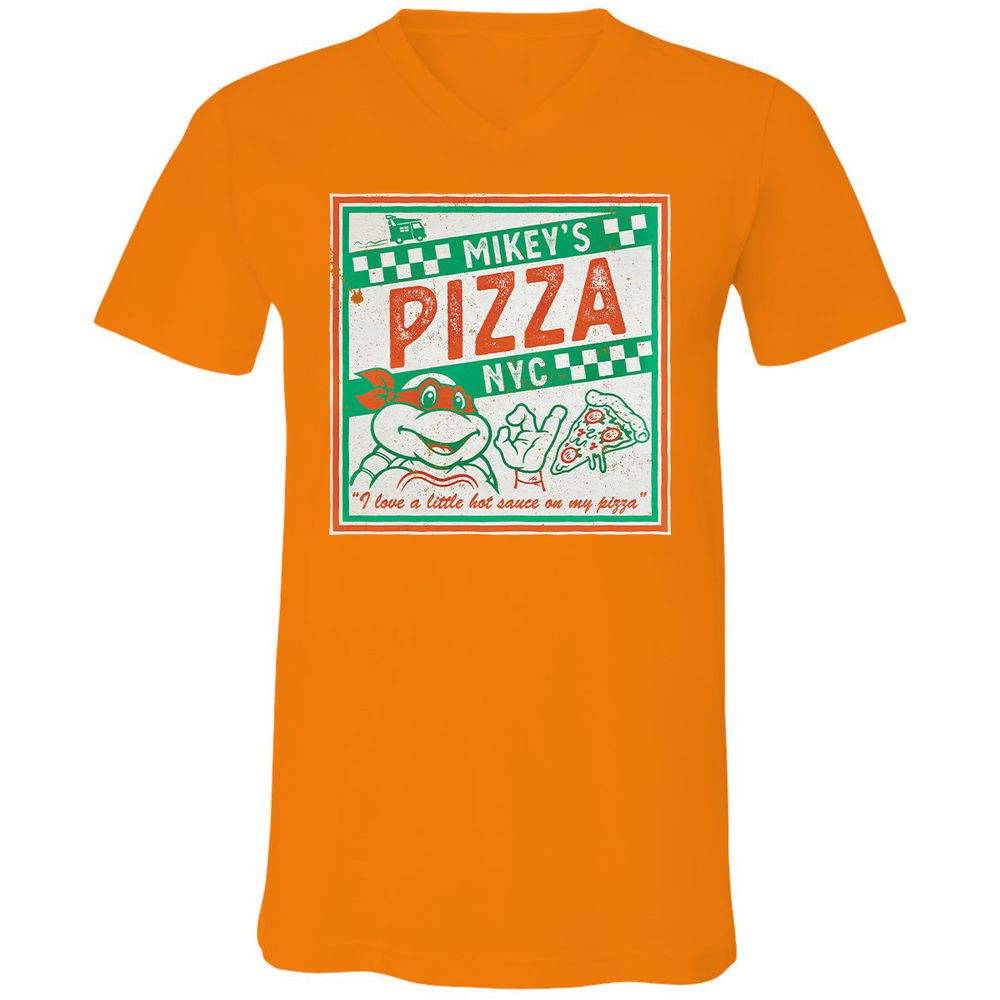 Unisex V-Neck T-Shirt - 7X3V38A6 - Orange - 11