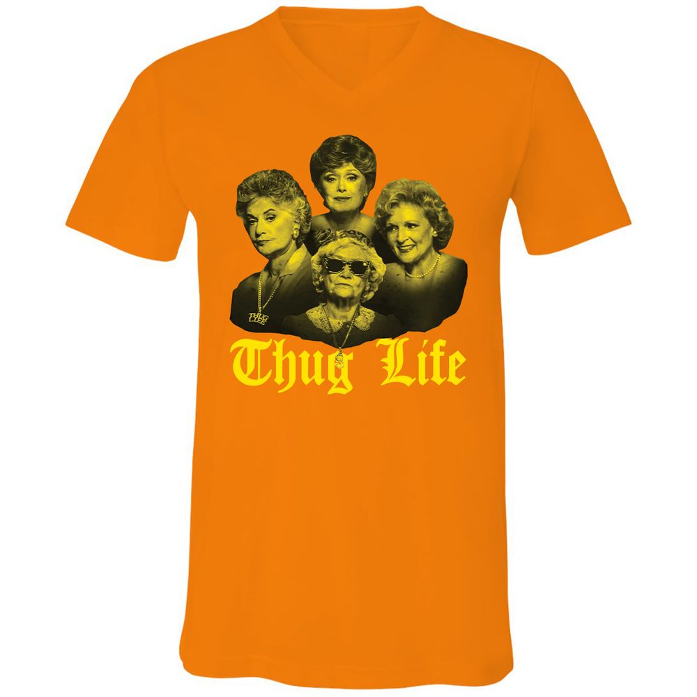 Unisex V-Neck T-Shirt - C59D8Y44 - Orange - 11