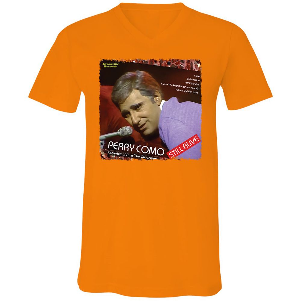 Unisex V-Neck T-Shirt - JD8GDNG5 - Orange - 11