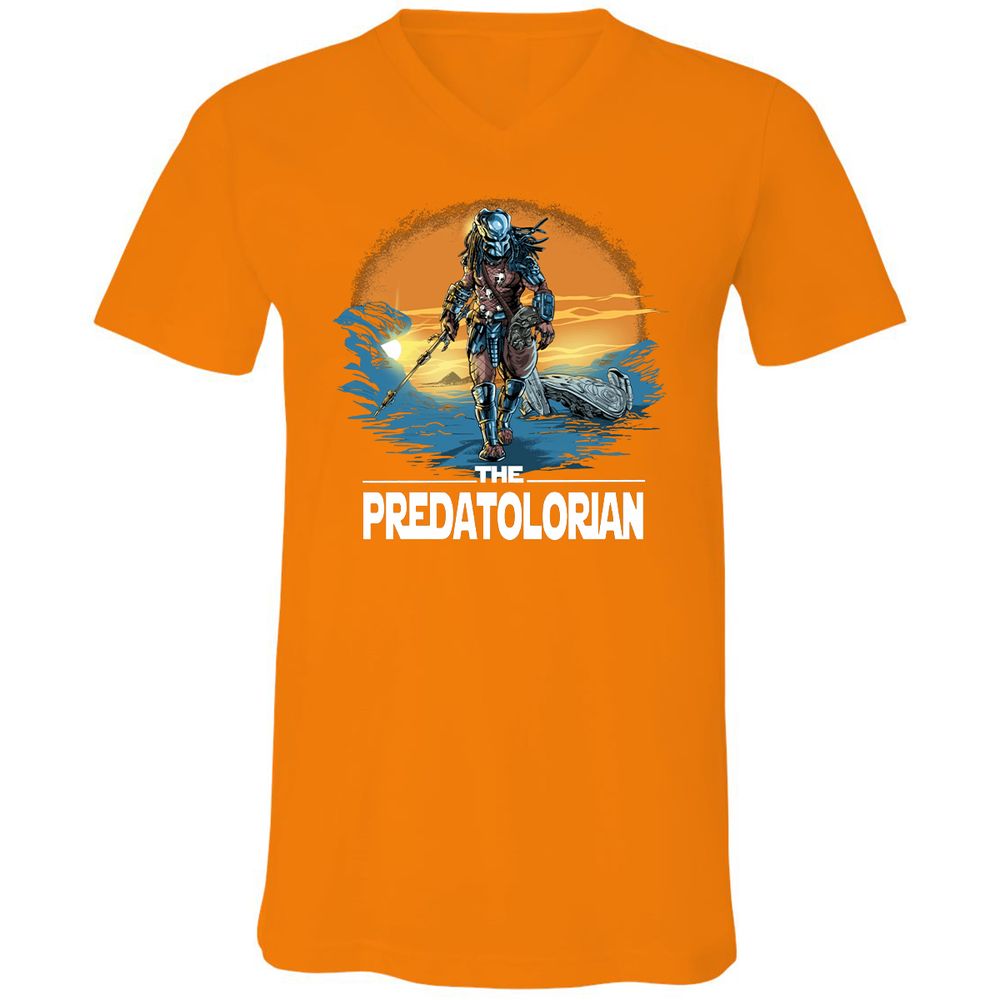 Unisex V-Neck T-Shirt - TZZJ1359 - Orange - 11
