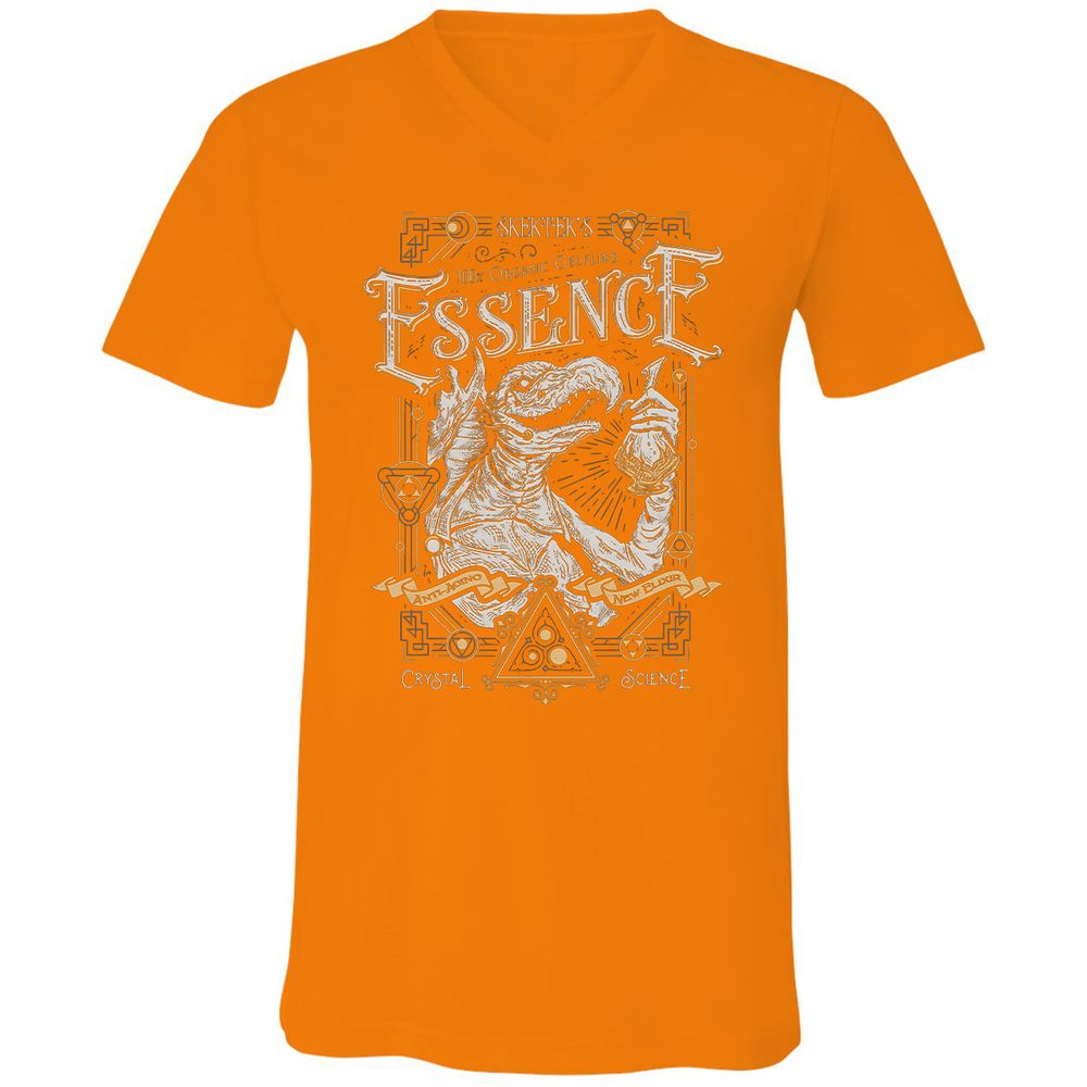 Unisex V-Neck T-Shirt - ZTDBW9XC - Orange - 11