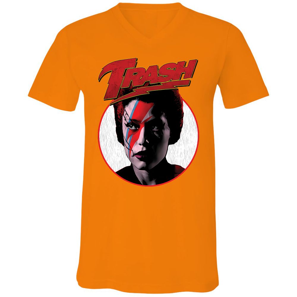 Unisex V-Neck T-Shirt - 3YLRFBPQ - Orange - 11