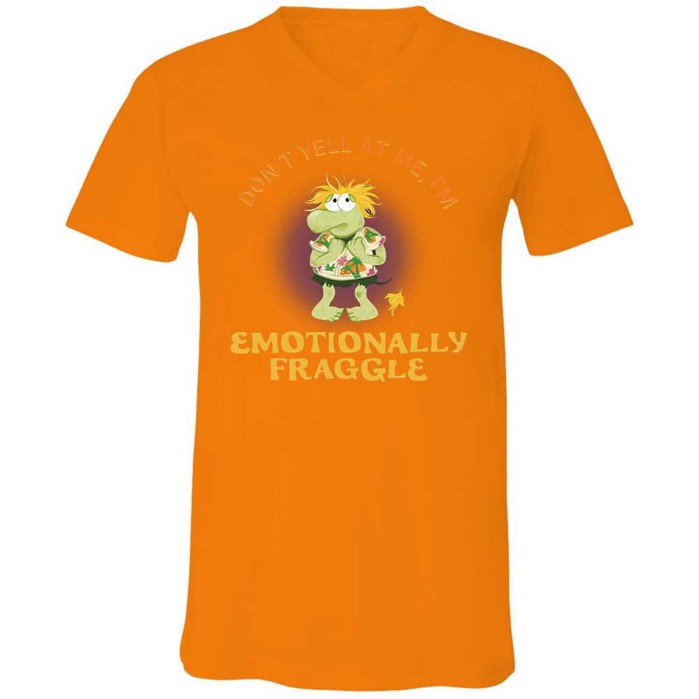 Unisex V-Neck T-Shirt - 9KJTH1J9 - Orange - 11