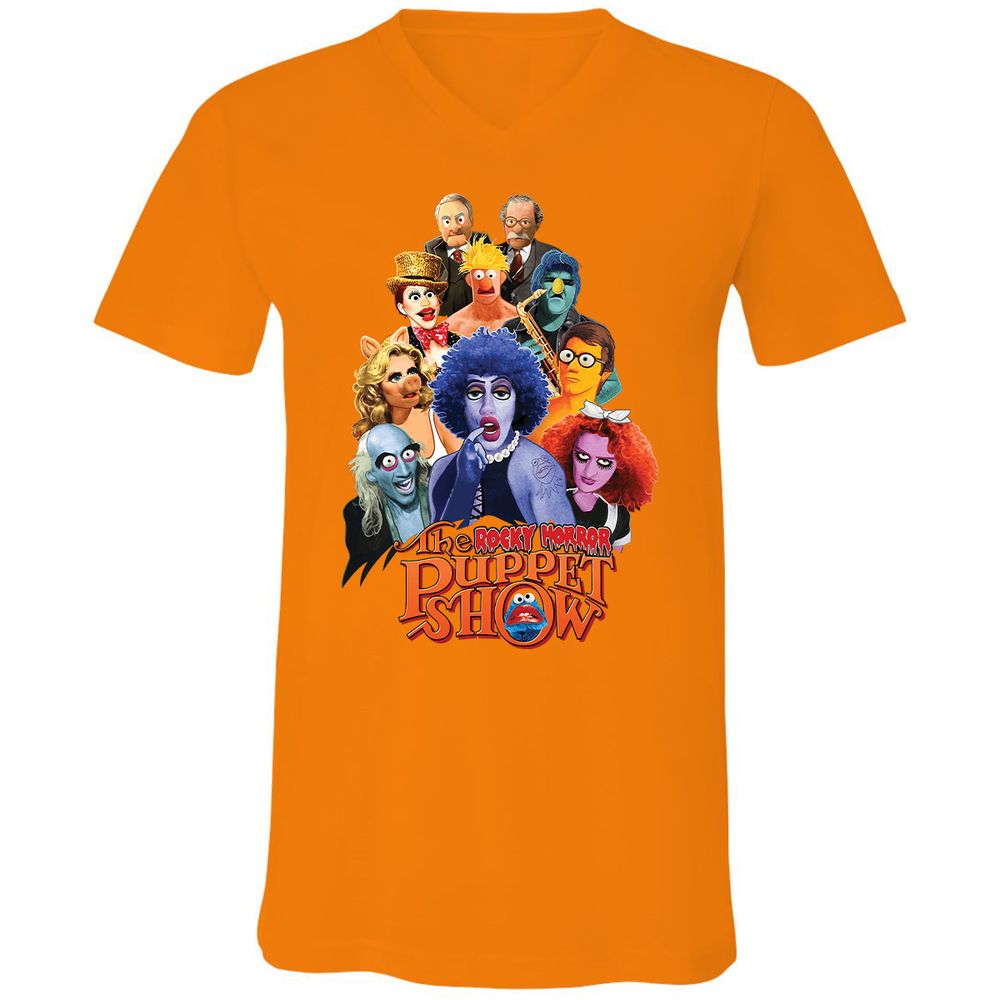Unisex V-Neck T-Shirt - EKWYRL51 - Orange - 11