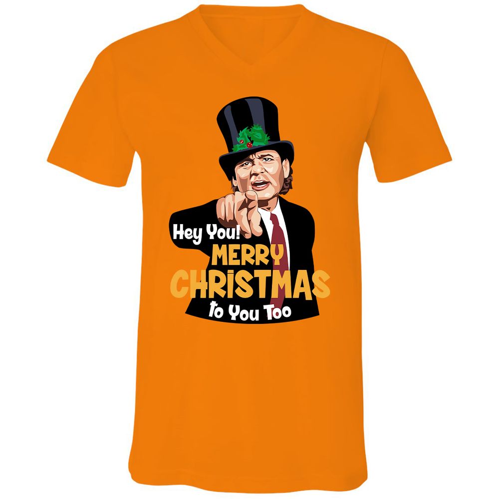 Unisex V-Neck T-Shirt - SEE5XV1Z - Orange - 11