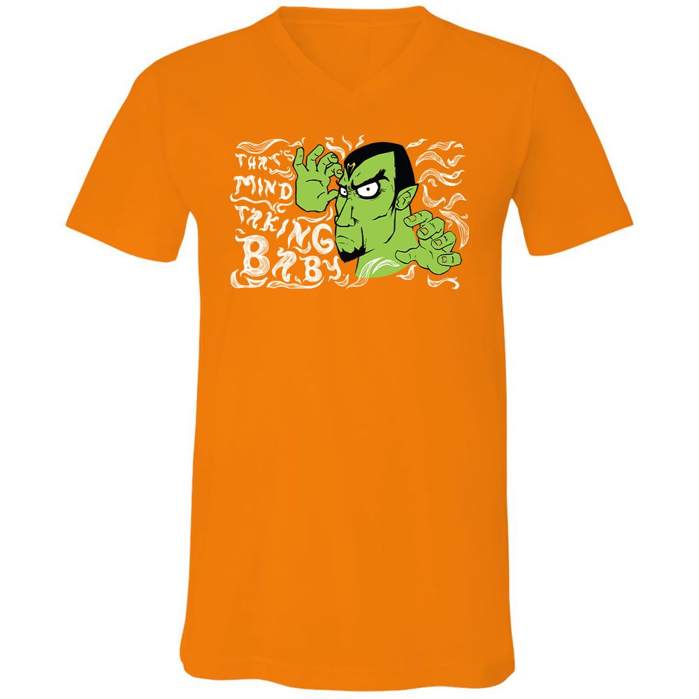 Unisex V-Neck T-Shirt - ZEANUVXZ - Orange - 11