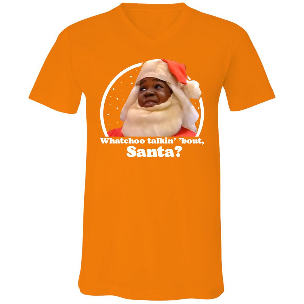Unisex V-Neck T-Shirt - J2TL5ZBM - Orange - 11