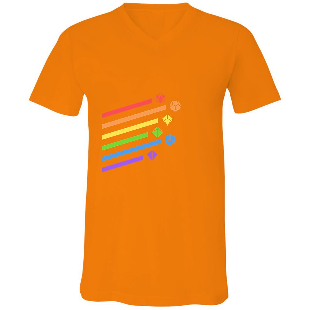 Unisex V-Neck T-Shirt - 3FU8XR7Z - Orange - 11