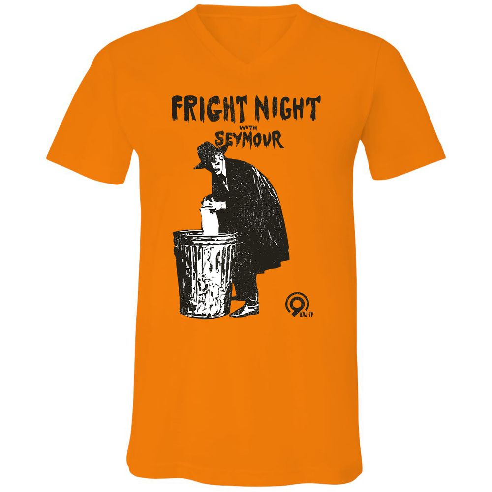 Unisex V-Neck T-Shirt - BS3EPQ8D - Orange - 11