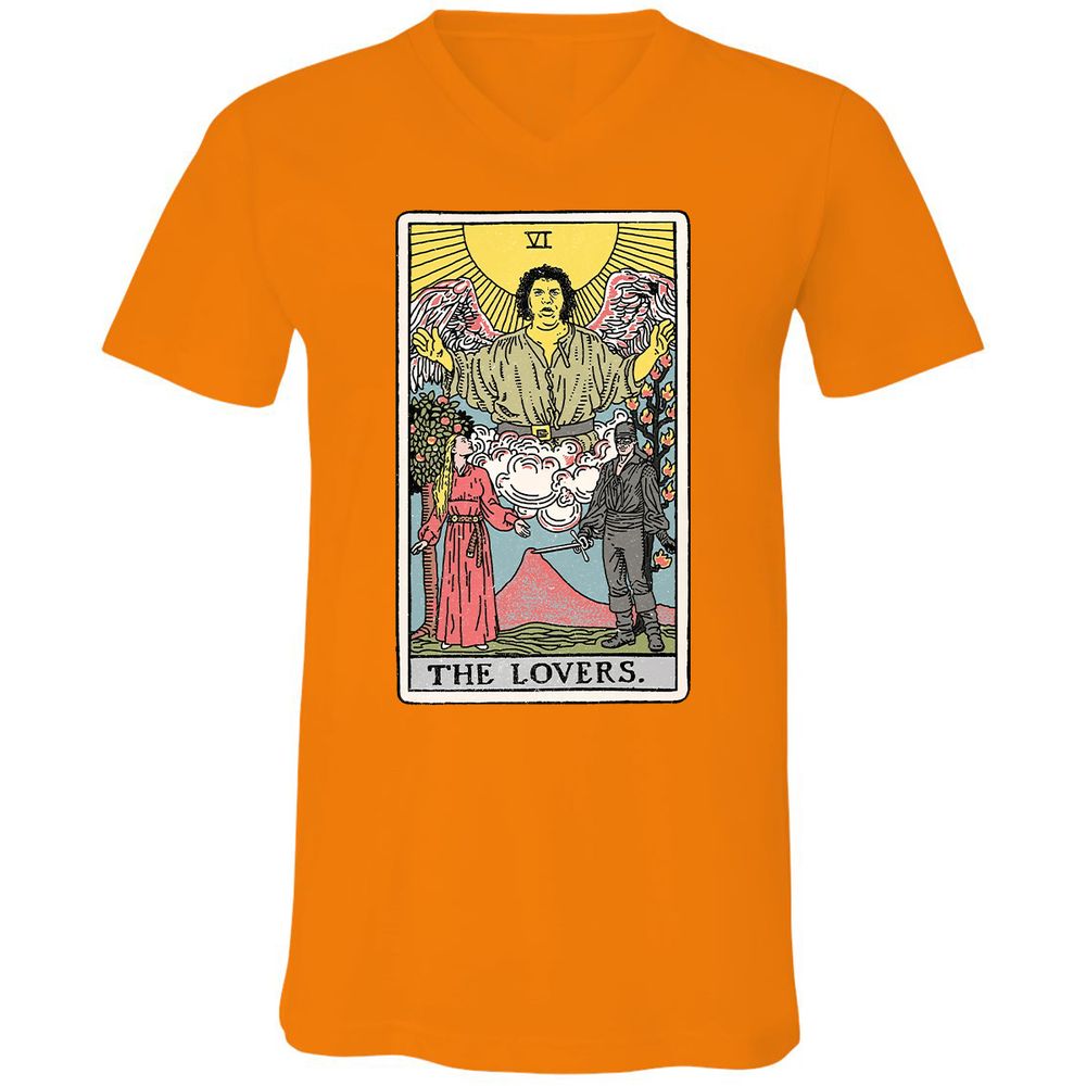 Unisex V-Neck T-Shirt - 1KW5R7DB - Orange - 11