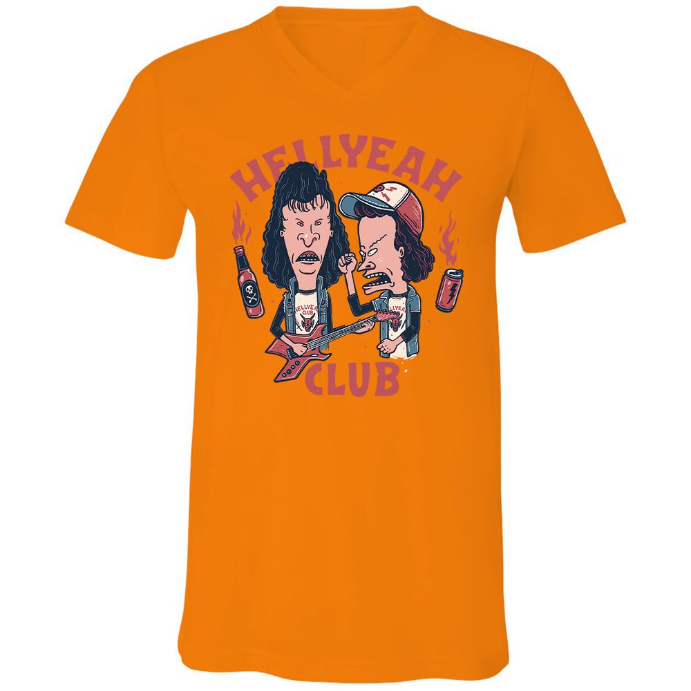 Unisex V-Neck T-Shirt - WTR1WHH9 - Orange - 11