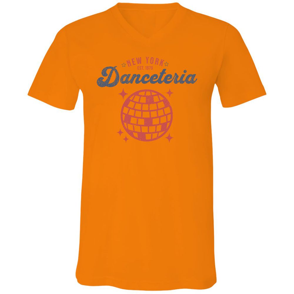 Unisex V-Neck T-Shirt - T9P6R5DM - Orange - 11