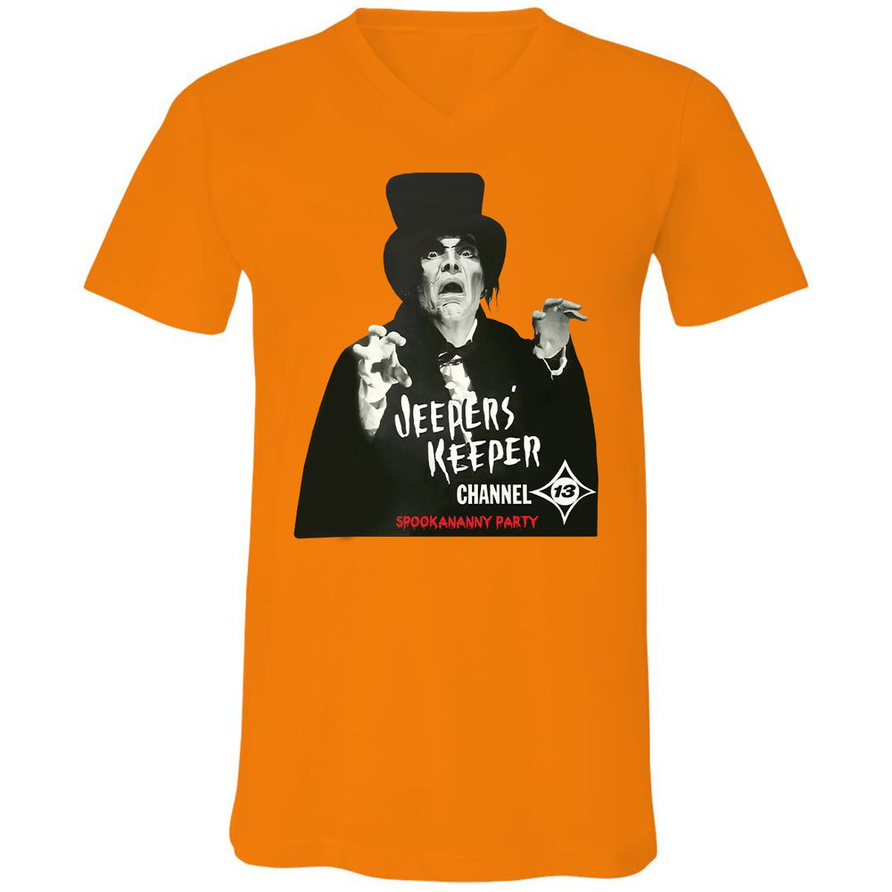 Unisex V-Neck T-Shirt - KNS5PTZA - Orange - 11