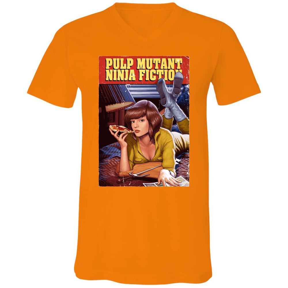 Unisex V-Neck T-Shirt - T3YBCC1N - Orange - 11