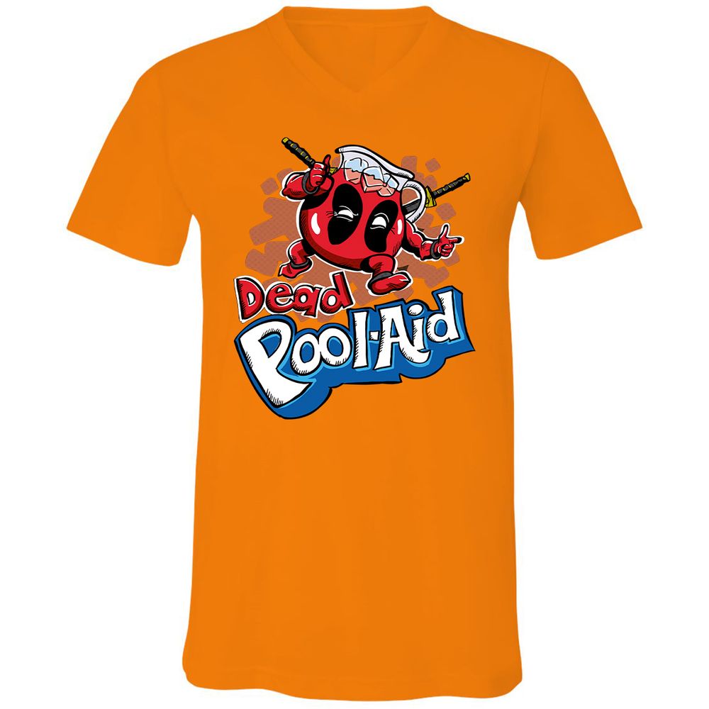 Unisex V-Neck T-Shirt - YM5EZ9YZ - Orange - 11