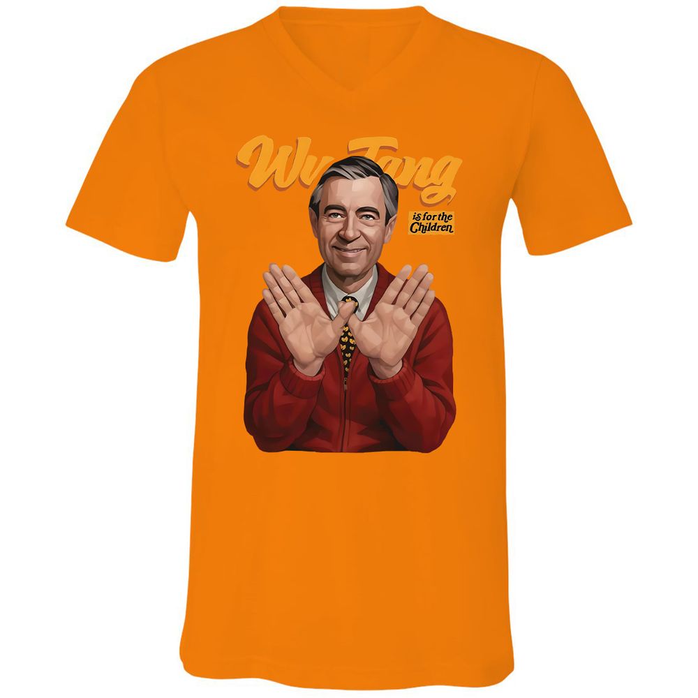 Unisex V-Neck T-Shirt - DML5SPNK - Orange - 11
