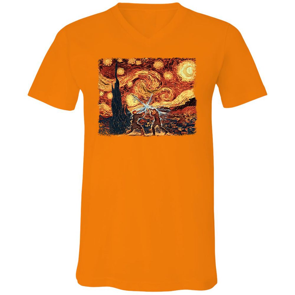 Unisex V-Neck T-Shirt - X2ZUSTTF - Orange - 11