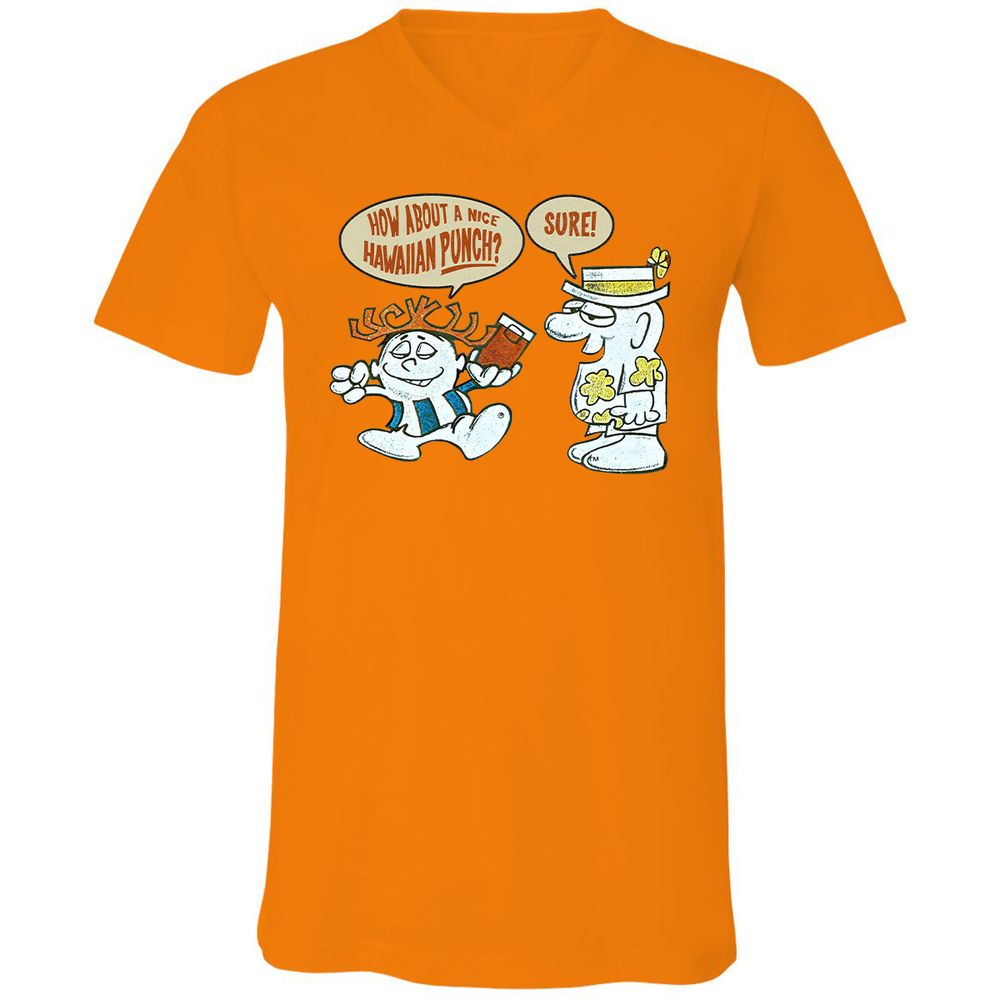Unisex V-Neck T-Shirt - 1EMZ4HRK - Orange - 11