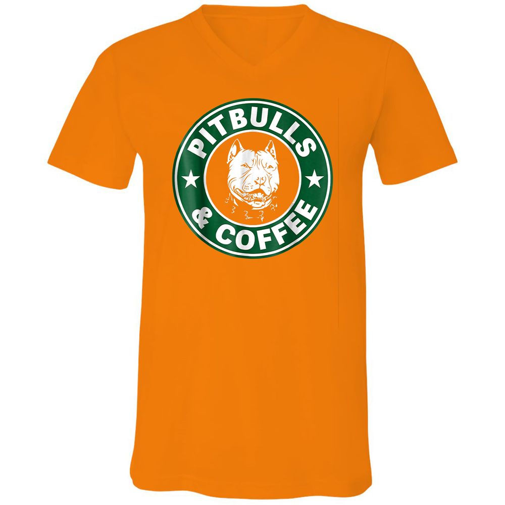 Unisex V-Neck T-Shirt - 1EYWJ7N8 - Orange - 11