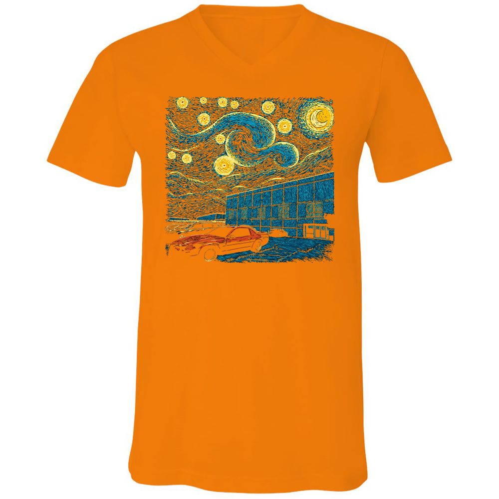 Unisex V-Neck T-Shirt - DWJ2SALT - Orange - 11