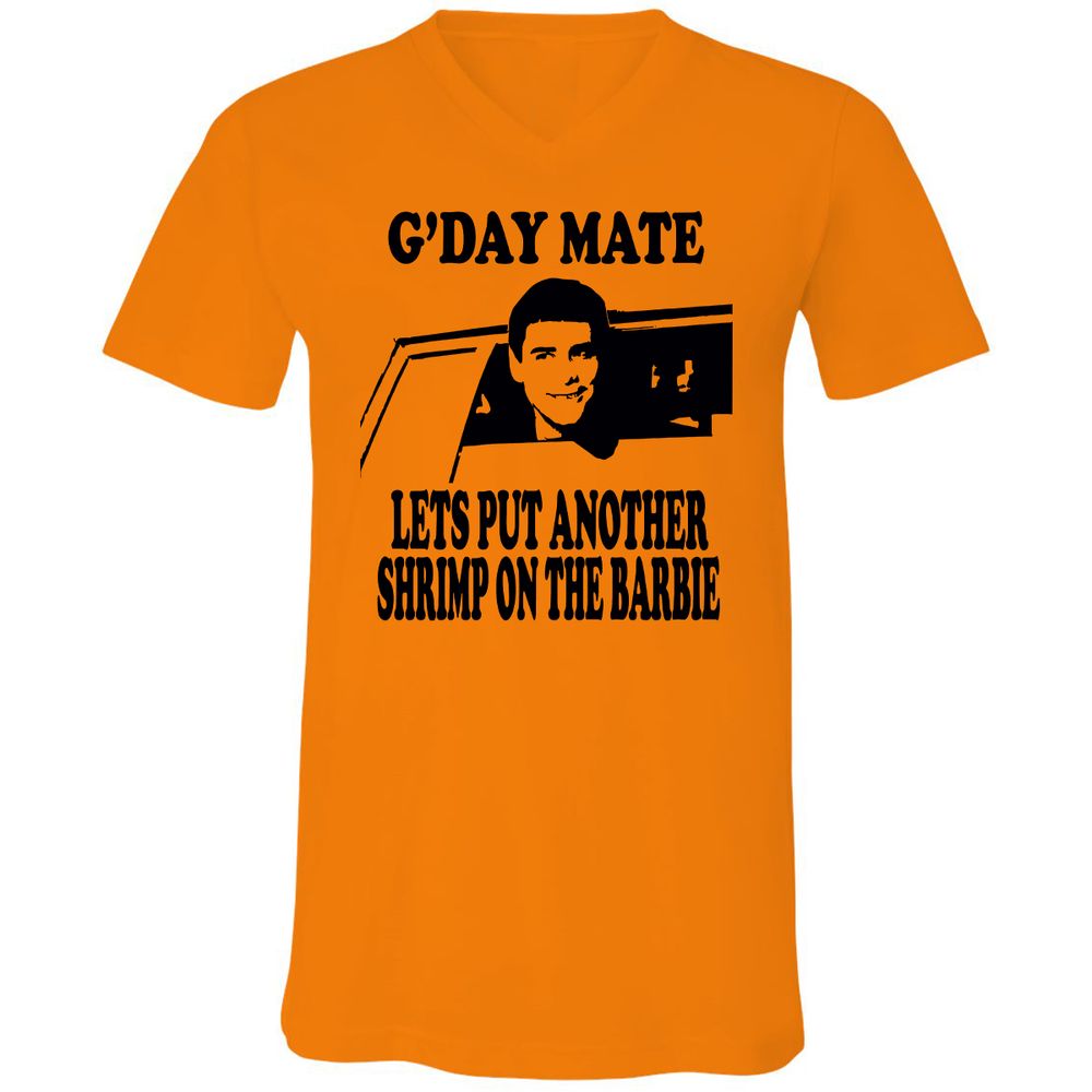 Unisex V-Neck T-Shirt - 4LD122VM - Orange - 11