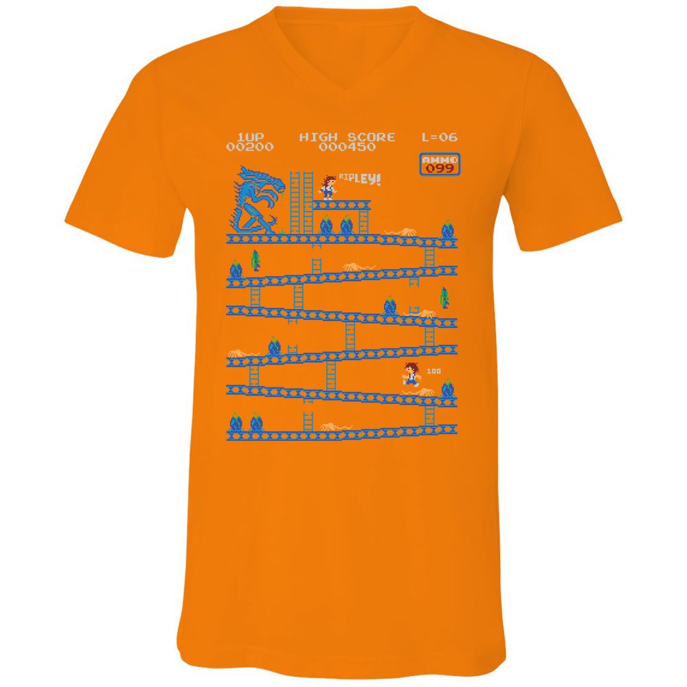 Unisex V-Neck T-Shirt - SZFH8VRS - Orange - 11