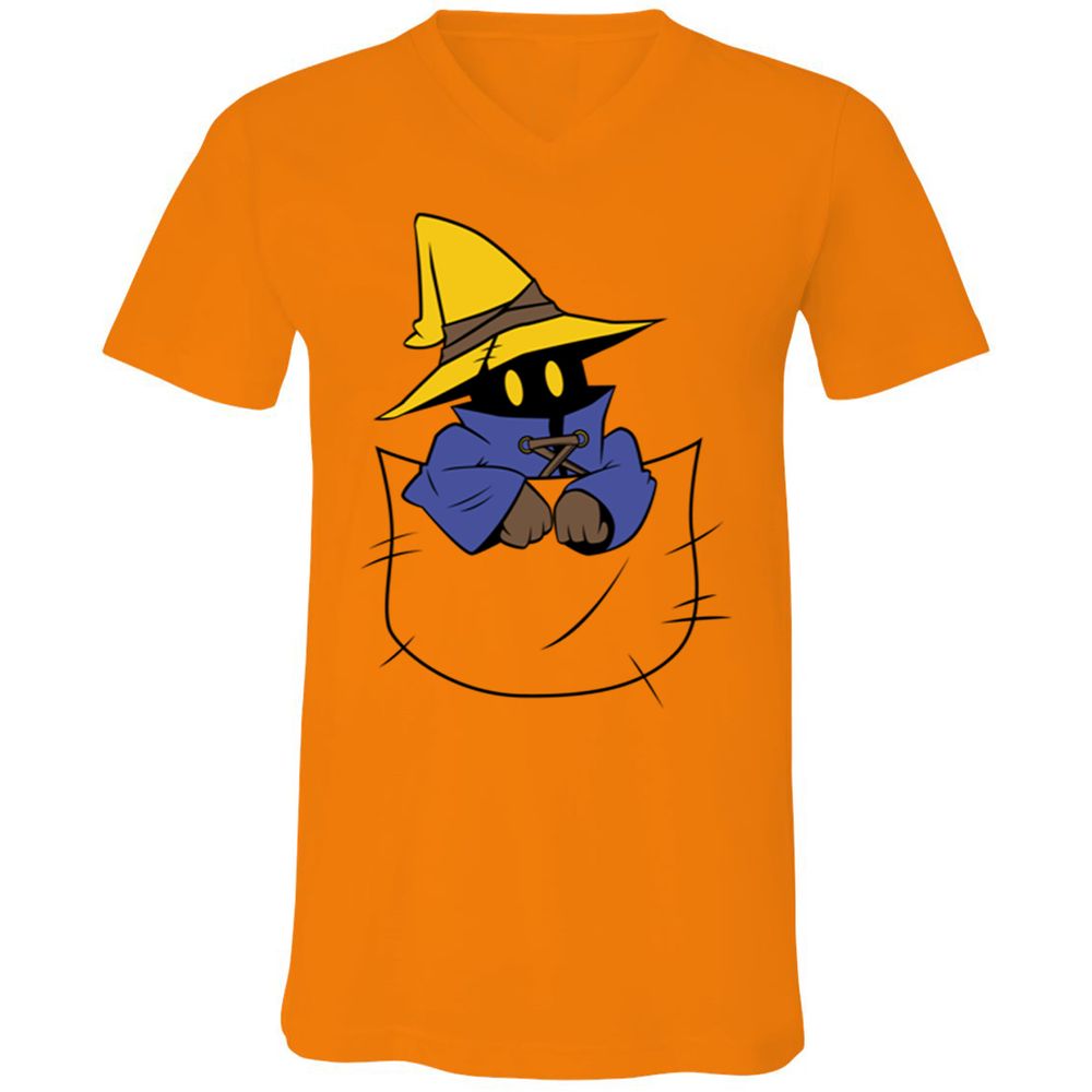 Unisex V-Neck T-Shirt - 6GYFU8KY - Orange - 11
