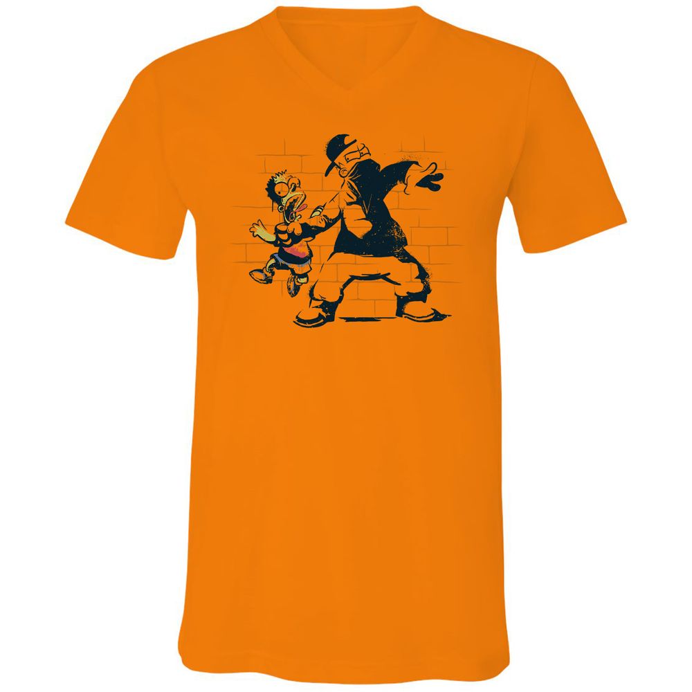 Unisex V-Neck T-Shirt - 9ZJKJMJJ - Orange - 11