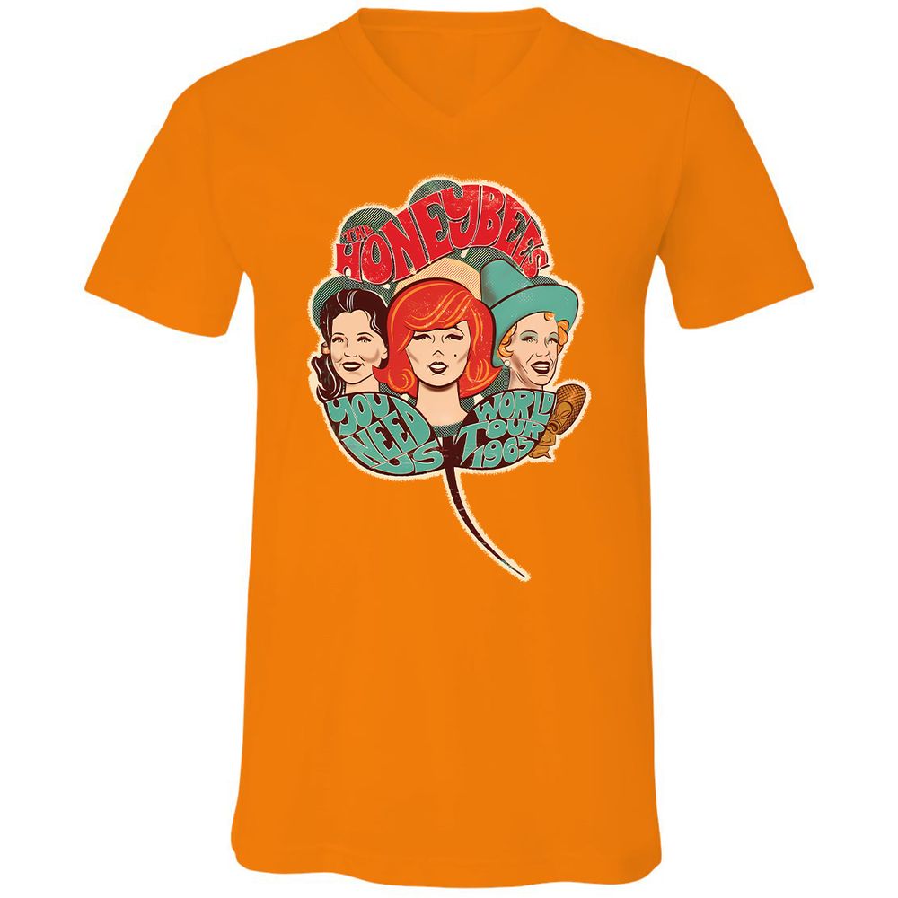 Unisex V-Neck T-Shirt - 6T1LRTMT - Orange - 11