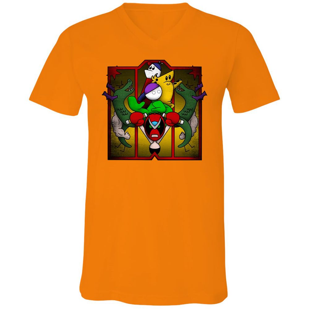 Unisex V-Neck T-Shirt - BMNHNG8F - Orange - 11