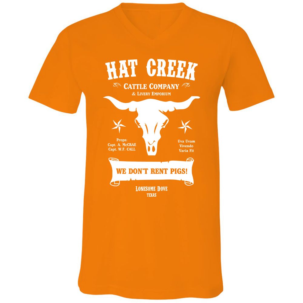 Unisex V-Neck T-Shirt - 5ENF3MHS - Orange - 11