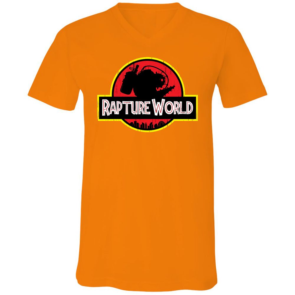 Unisex V-Neck T-Shirt - F4FF44VJ - Orange - 11