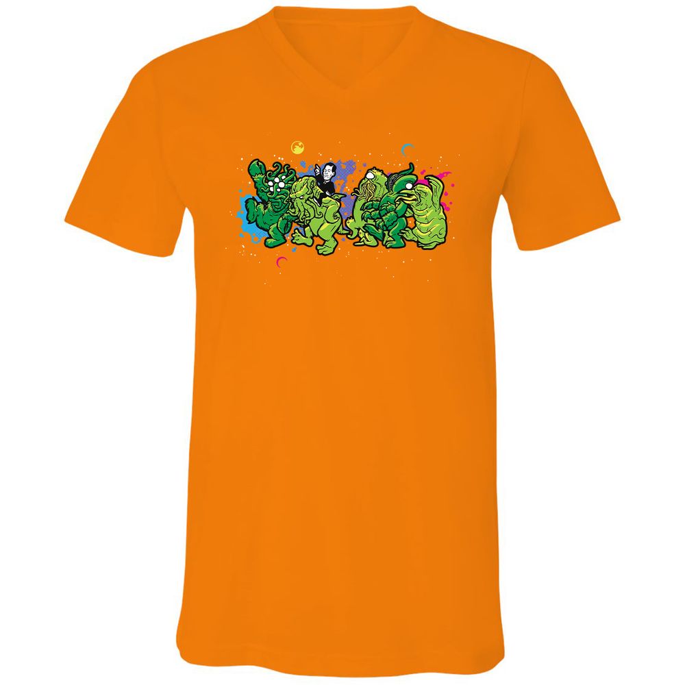 Unisex V-Neck T-Shirt - MMXC952W - Orange - 11