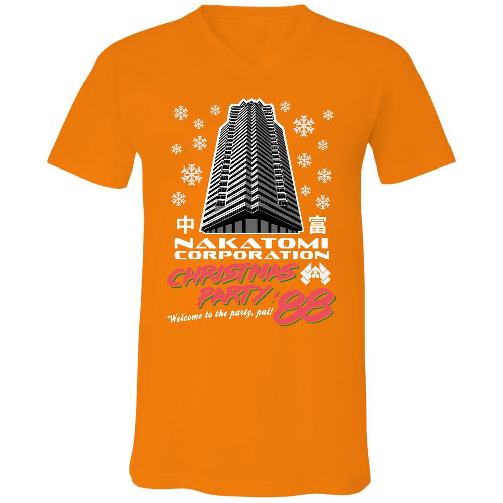 Unisex V-Neck T-Shirt - 8QV2XRD8 - Orange - 11